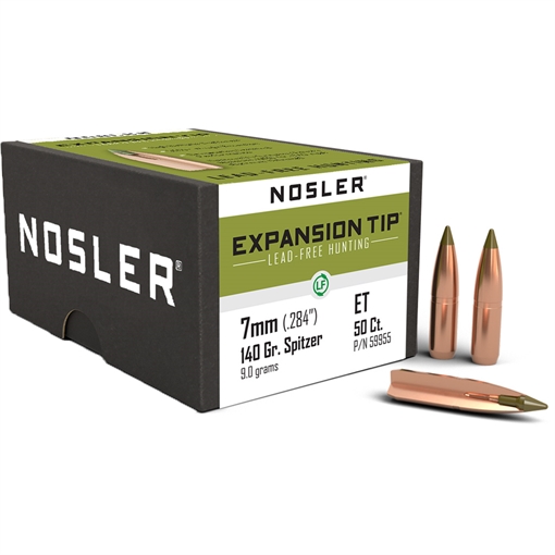 Nosler E-Tip Lead-Free Hunting Bullets 7mm .284" 140 gr SPTZ E-TIP 50/ct 59955