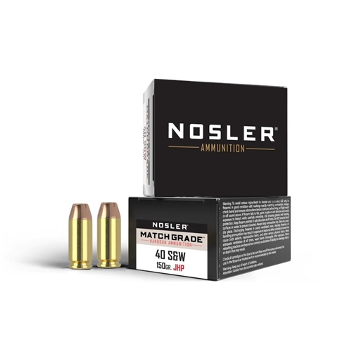 Nosler Assured Stopping Power Handgun 40S&W 150gr Jacketed Hollow Point 20 Per Box/20 Case 51283