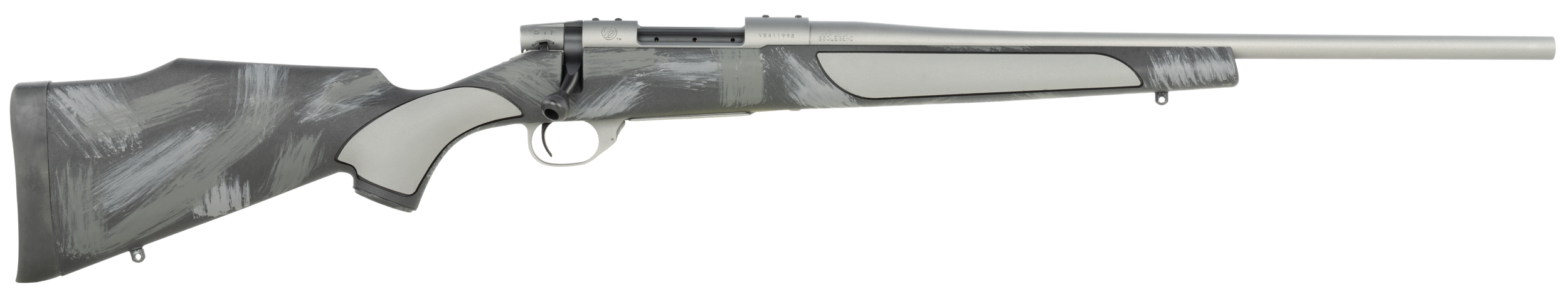 Weatherby Vanguard Shadow Rifle VC387MMPR4T, 7mm PRC, 24", Black w/Gray & White Accents Monte Carlo Stock, 3 Rds
