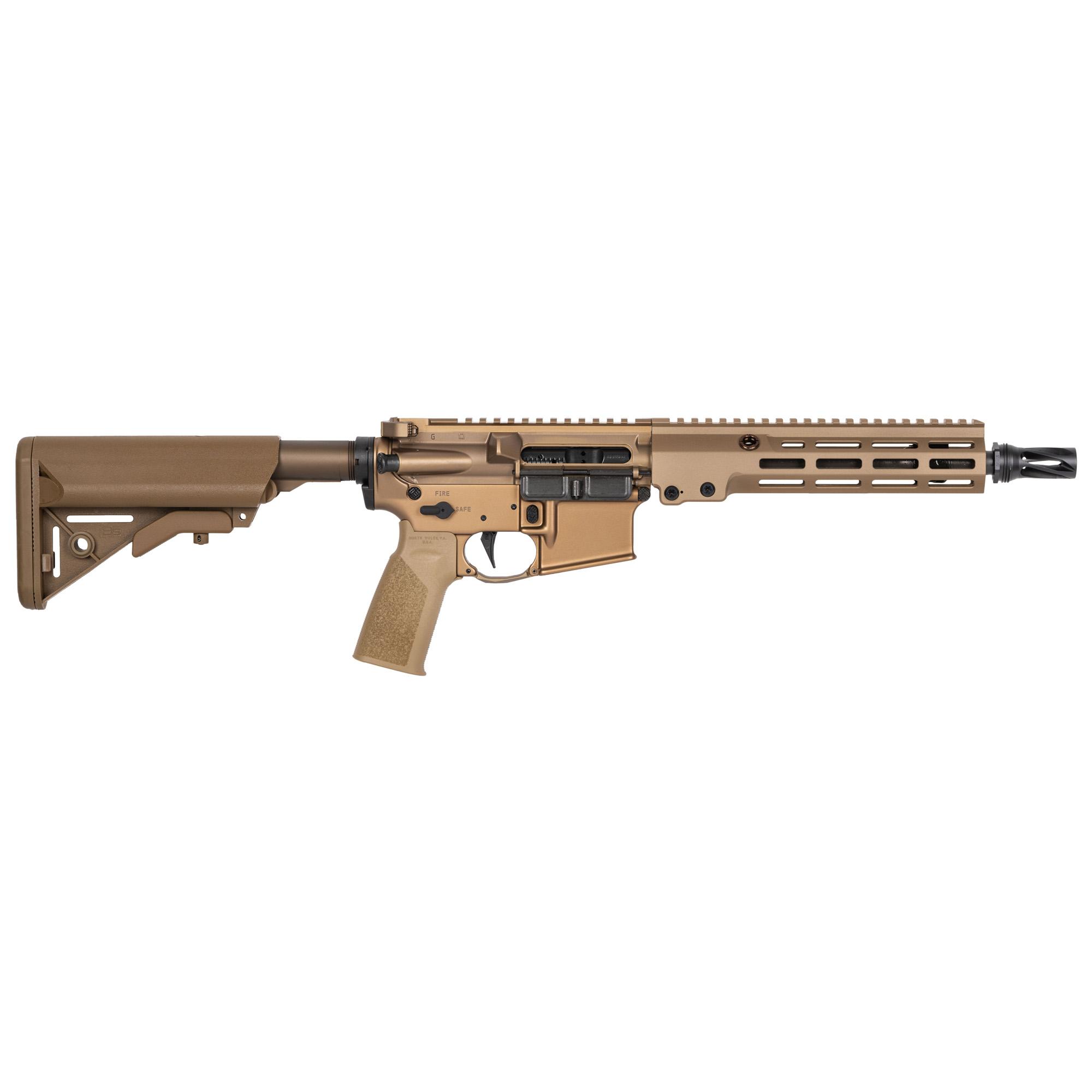Geissele Automatics Super Duty Mod1, 5.56 NATO, 10.3" W/ HUXWRX QD 556 Flash Hider, SBR, Desert Dirt Color (08-523S)