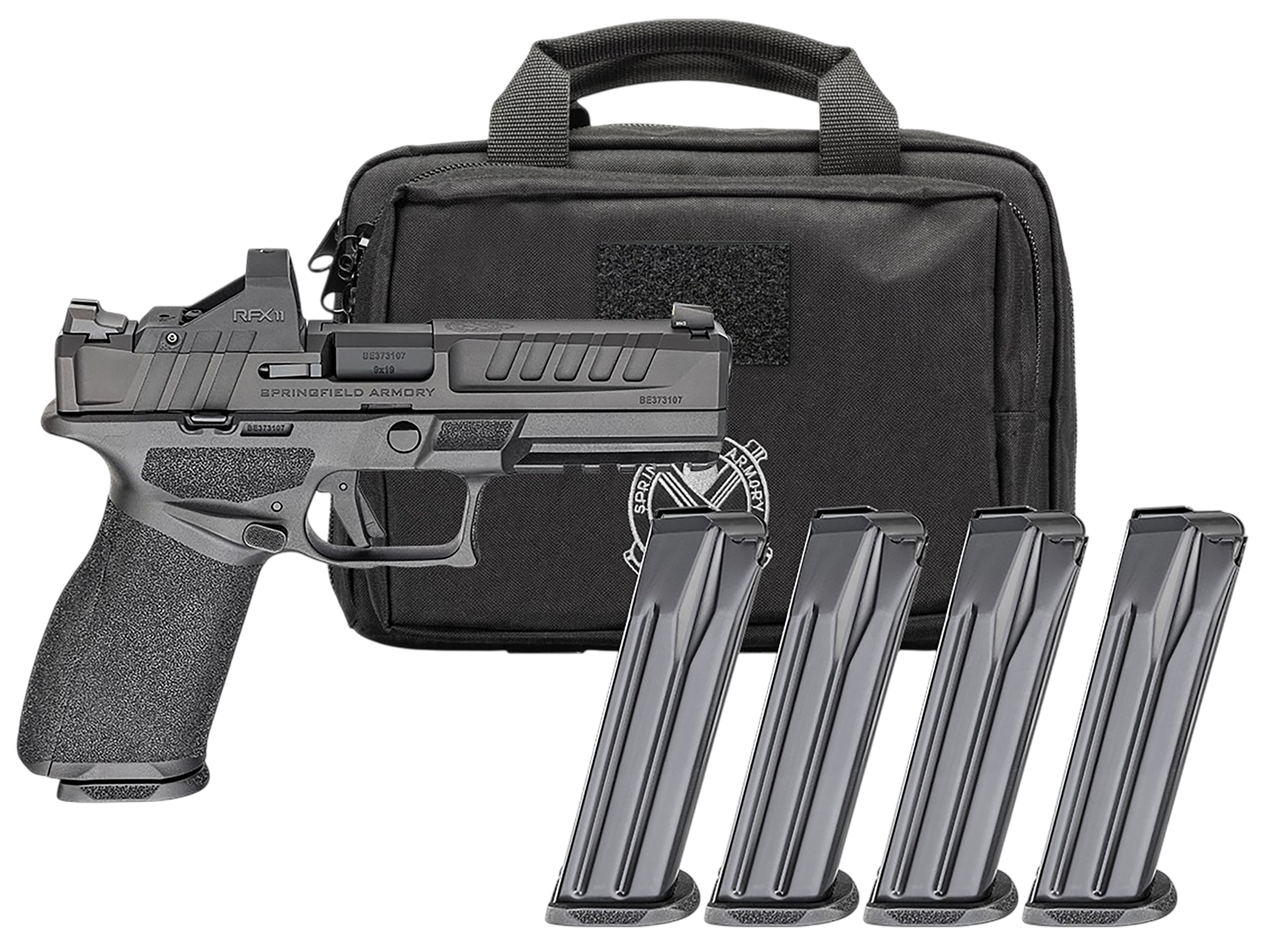 Springfield Echelon Gear Pac Optic Ready Pistol EC9459BLCPAC, 9mm, 4.50in, Textured Grips, Black Finish, 10 Rds