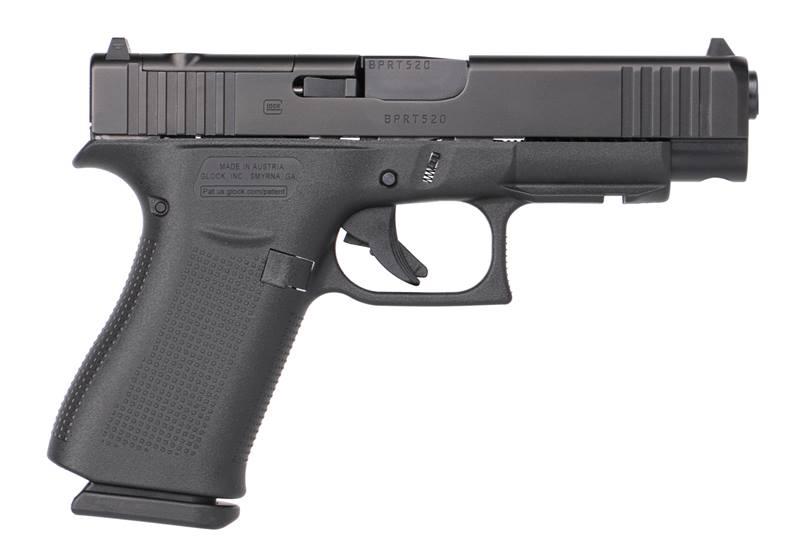 Glock 48 MOS Pistol PA4850203FRMOS, 9mm Luger, 4", Black Polymer Grips, Black Finish, 15 Rds