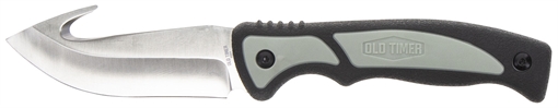 Old Timer Trail Boss 3.70" Fixed Gut Hook Plain Stainless Steel Blade, TPE Handle Includes Sheath 1137138