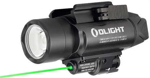 Olightstore Usa Inc Baldr Pro Black Anodized 300/500/1,350 Lumens White LED Green Laser BALDRPROBK1