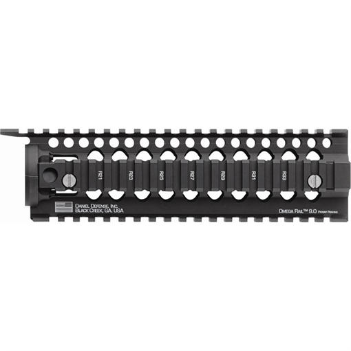 Daniel Defense Omega Rail, 9.0", Fits Mid-Length Length, AR Rifles, 2 Piece Drop-In Free Float Rail System, Black 01-005-10002