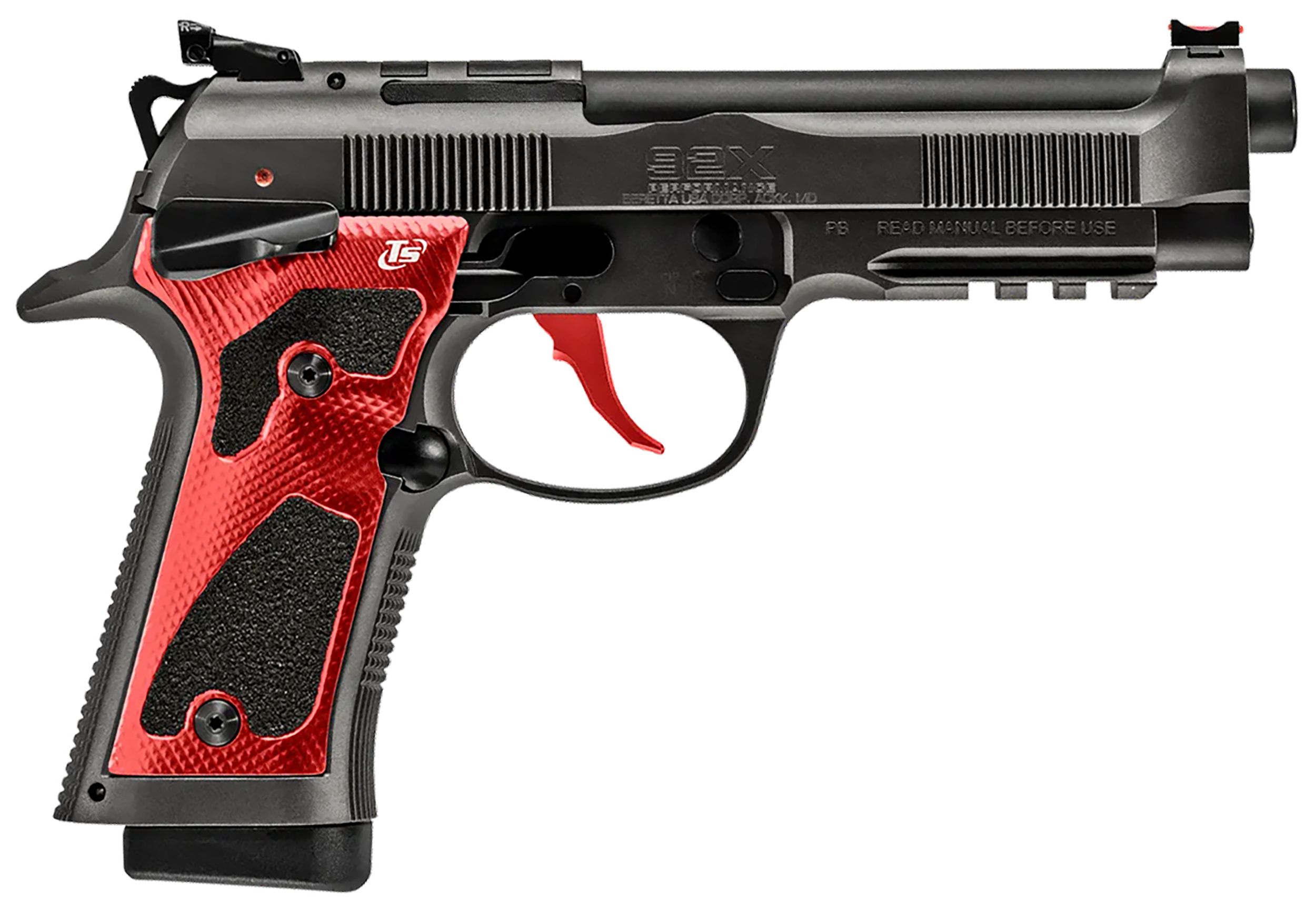 Beretta 92X Performance Series Scorched Earth Pistol J92XPCORD18, 9mm, 4.9in, Red Aluminum Toni Systems, 18 Rds