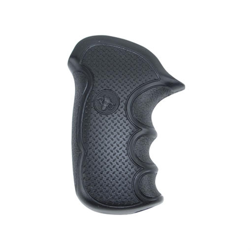 Pachmayr Diamond Pro Grip Diamond Checkering Black Rubber with Finger Grooves for Taurus Compact Public Defender 02474