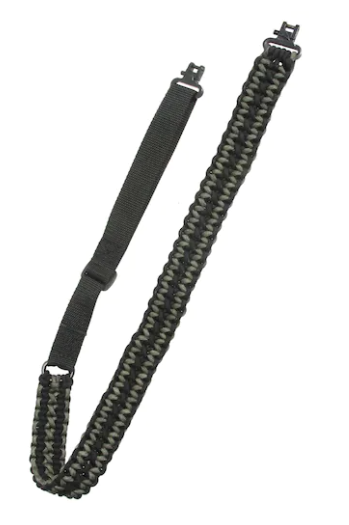 The Outdoor Connection Black and Gray Paracord Sling w/Talon Swivels #PCS-80569