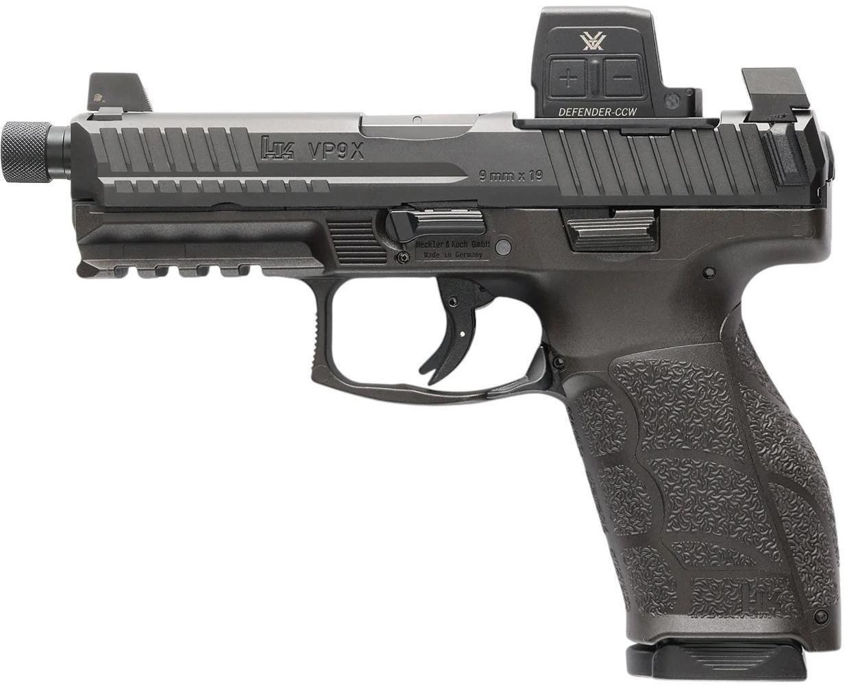 Heckler & Koch VP9A1 X Tactical w/Optic Pistol 81001366, 9mm, 4.70in, Textured Grips, Black Finish, 10 Rds