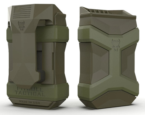 Pitbull Tactical Universal Mag Carrier Gen2, 9mm to .45 ACP, OD Green