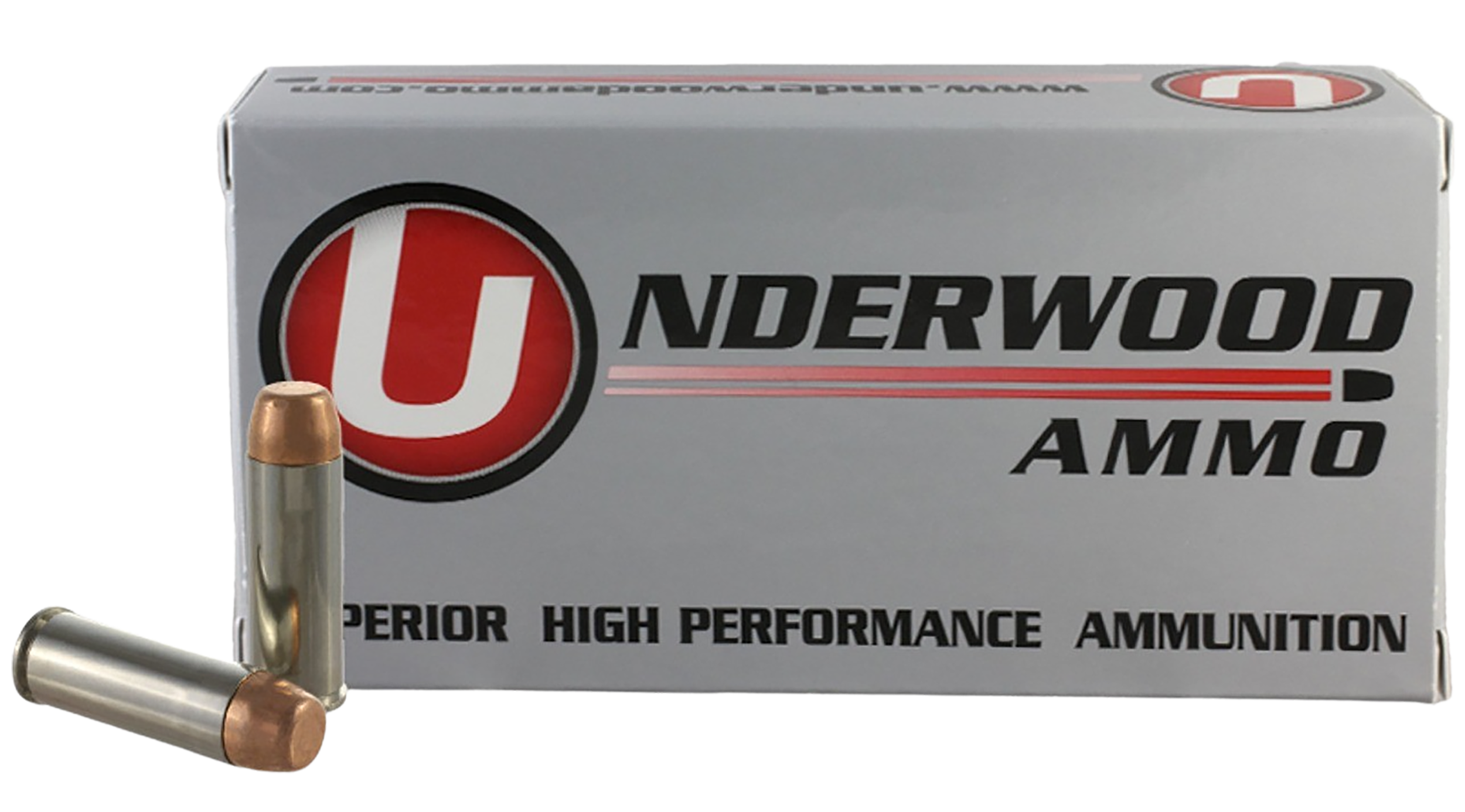 UnderwoodPistol Ammunition UA432, 45 Long Colt, Full Metal Jacket Flat Nose, 250GR, 960fps, 50 Rd/bx