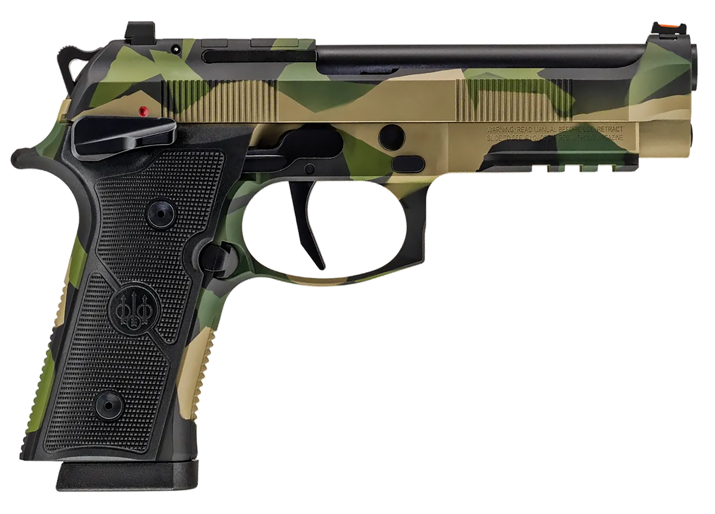 Beretta 92Xi Combat Series Pistol SPEC0741A10, 9mm, 4.7in, Textured Black Polymer Grips, 10 Rds