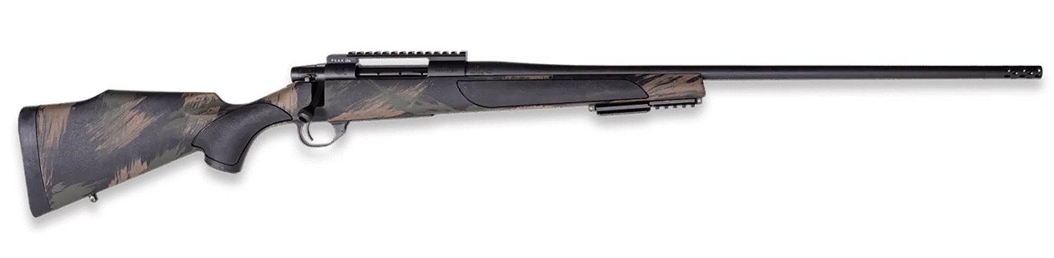 Weatherby Vanguard Black Hills Rifle VBH65CMR2B, 6.5 Creedmoor, 20", Black polymer Monte Carlo stock with green & tan paint Stock, 4 Rds