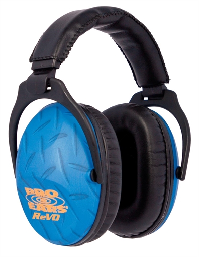 Pro Ears ReVO Passive Muff 26 dB Over the Head Black w/Blue Diamond Plate Pattern Youth 1 Pair PE26UY010