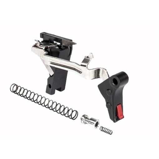 Zev Technologies PRO FLAT FACE TRIGGER DROP-IN KIT GLOCK G1-3 9MM BLK/RED FFT-PRO-DRP-3G9-B-R