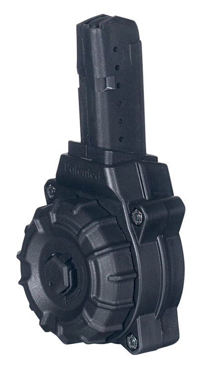 ProMag AR-15 Carbine Drum Mag, Glock Style, 9mm, Black, 30rd