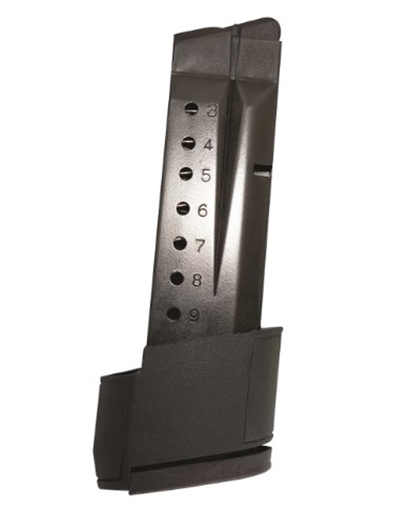 ProMag Standard 10rd Extended 9mm Luger Fits S&W M&P Shield Blued Steel (Except Shield EZ Variant) SMI28