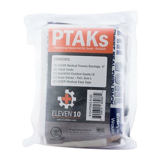 Eleven 10 PTAKS RUGGED-REFILL POD W/COMBAT GAUZE BLACK PTAKS-QC-BLK
