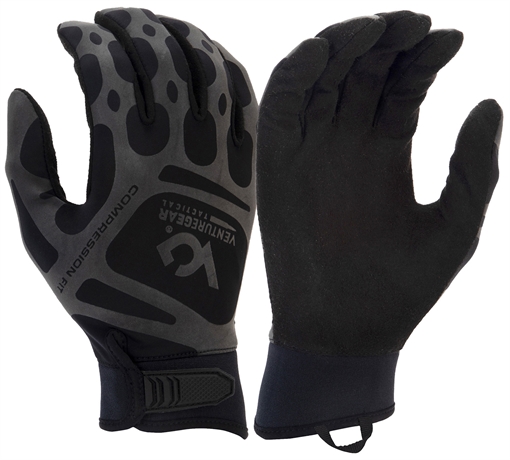 Pyramex Compression Training Black Synthetic Leather Medium Hook & Loop VGTG10BM