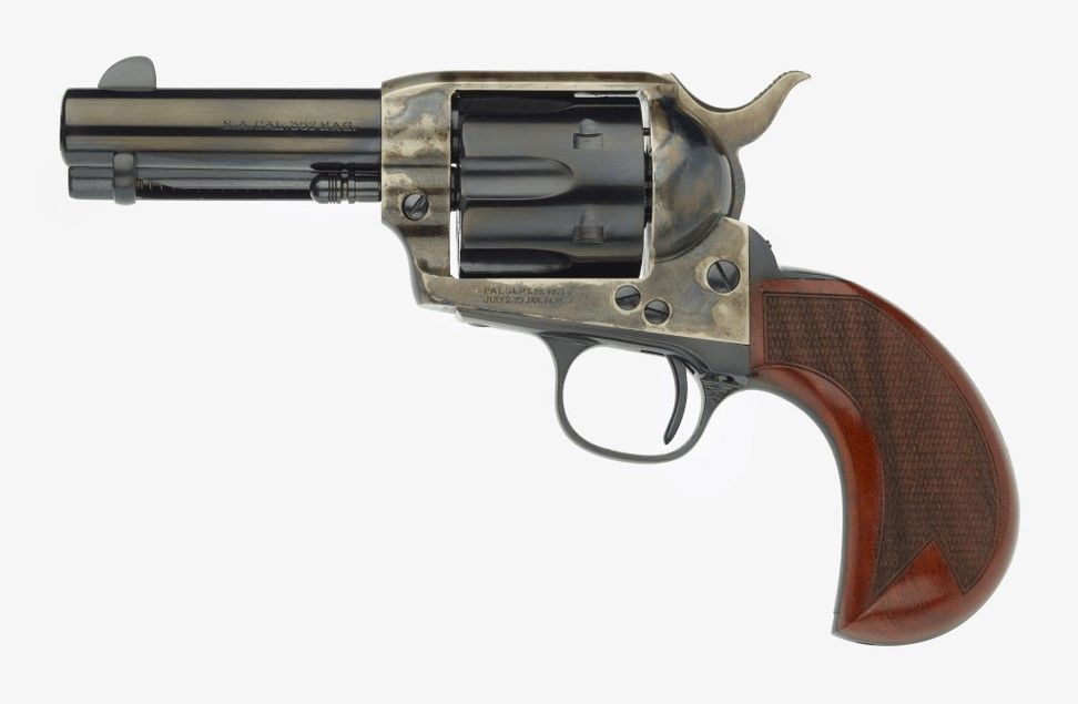 Taylors 1873 Cattleman Birdshead Revolver 555133DE, 45 Long Colt, 3.5in, Walnut Checkered Grips, 6 Rds