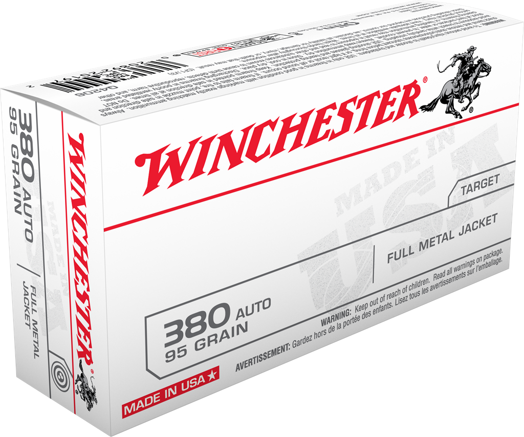 Winchester .380ACP 95gr. FMJ 50rd Box #Q4206
