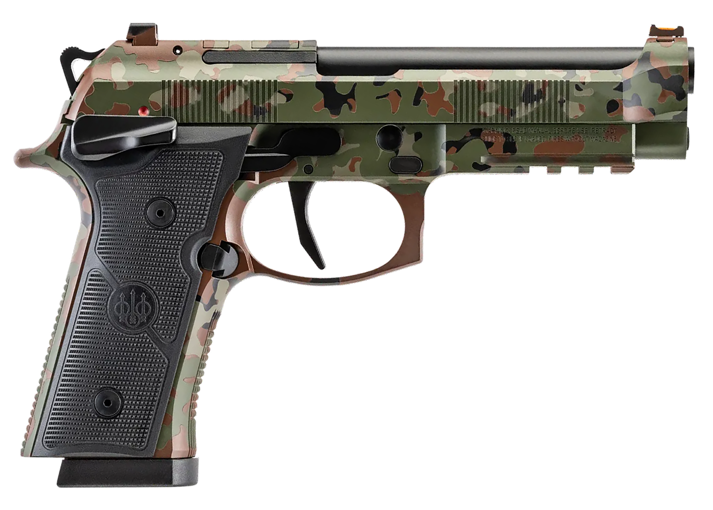 Beretta 92Xi Combat Series Pistol SPEC0744A10, 9mm, 4.7in, Textured Black Polymer Grips, 10 Rds