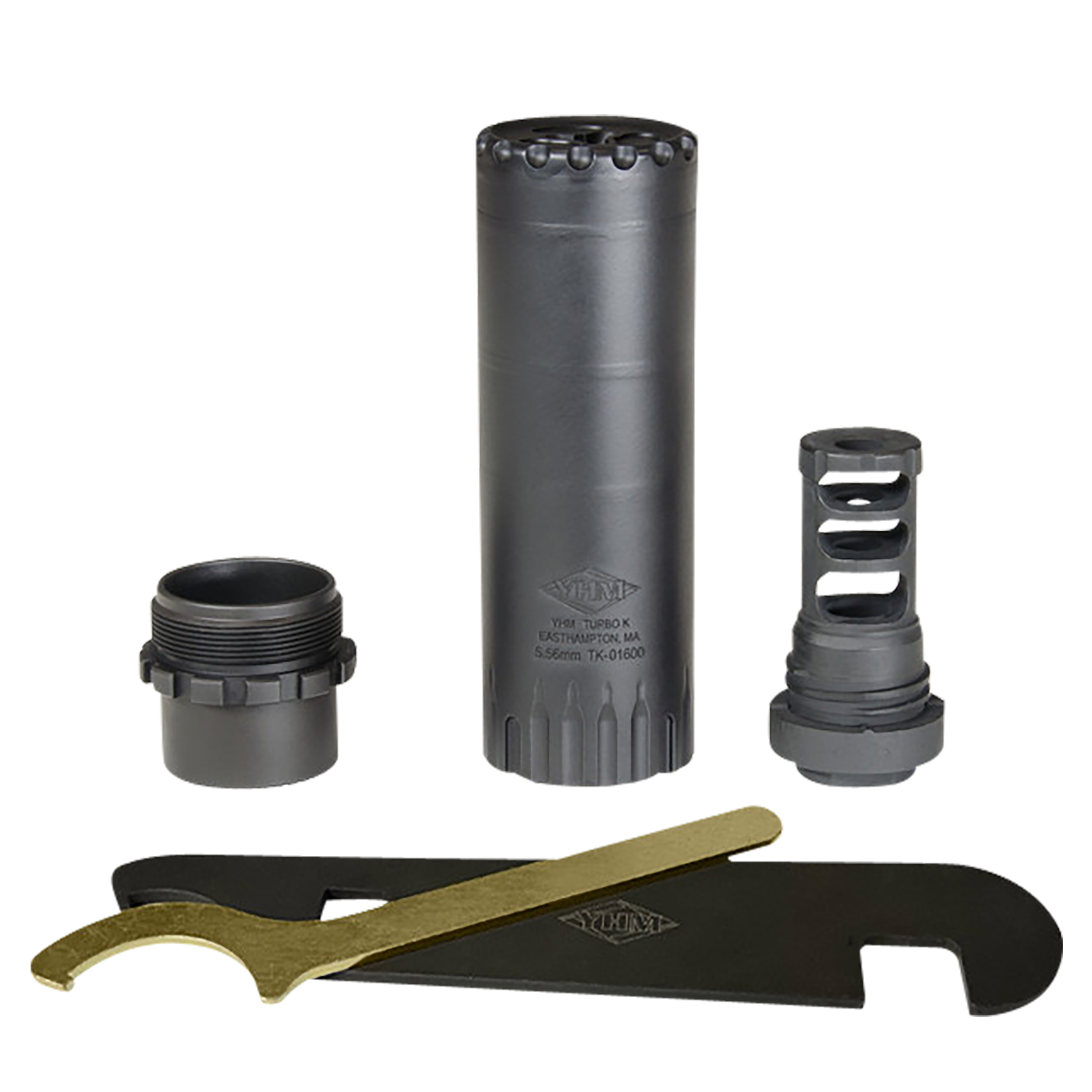 Yankee Hill Machine Turbo K Suppressor, 5.56mm, Black Carakote
