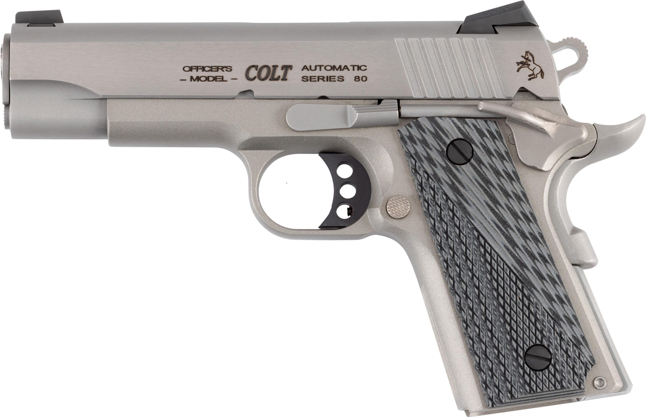 Colt Lightweight Officers Model Pistol O9840XE, 45 ACP, 4.25in, Grey/Black G10 Grips, 7 Rds