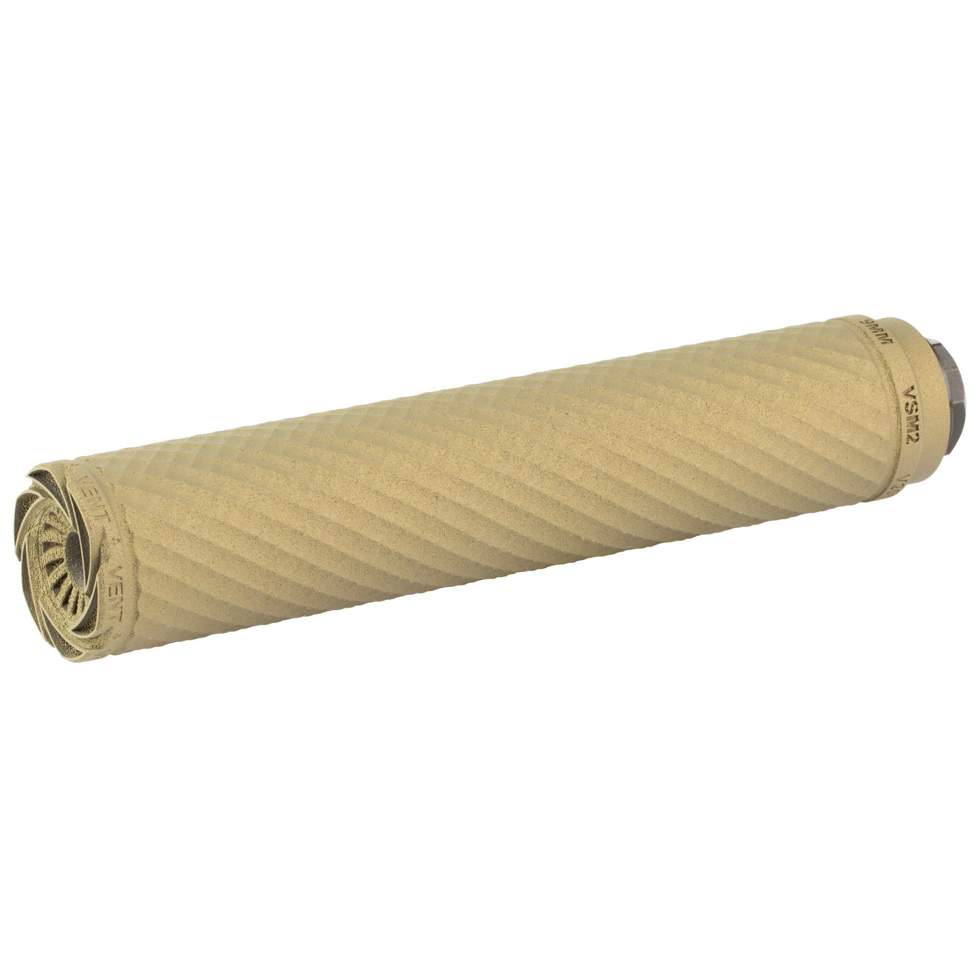 PTR Industries Vent-2 Suppressor, 9mm Cal, 1/2x28 Direct Thread Mount, FDE Cerakote