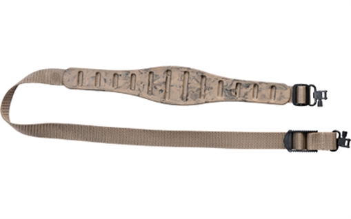 Quake Claw Contour, 2 Point Rifle Sling, Sand Camo, Includes Hush Stalker II QD Metal Sling Swivels 53004-6