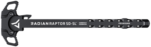 Radian Raptor SD-SL Ambi Charging Handle, Black, Slim Line Handles, Gas Ported Shaft, Fits Mil-Spec AR-15/M16 Platform