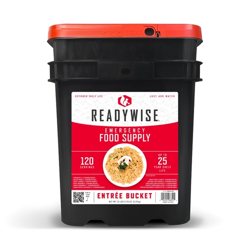 ReadyWise RW01120 Grab N Go Bucket Freeze Dried Entrees 120 Servings Per Bucket RW10120