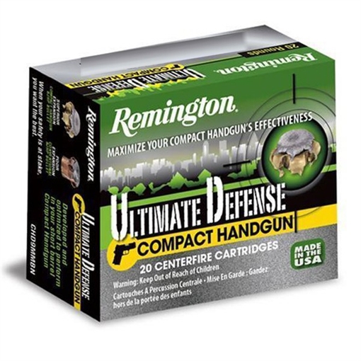 Remington Ultimate Defense Handgun Ammunition .380 ACP 102 gr BJHP 815 fps 20/ct 28964