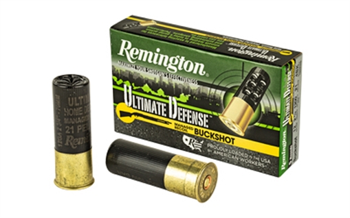 Remington Ammunition Ultimate Defense Buckshot 12Gauge 2.75" 4Buck Shot 5 Per Box/20 Case 20637