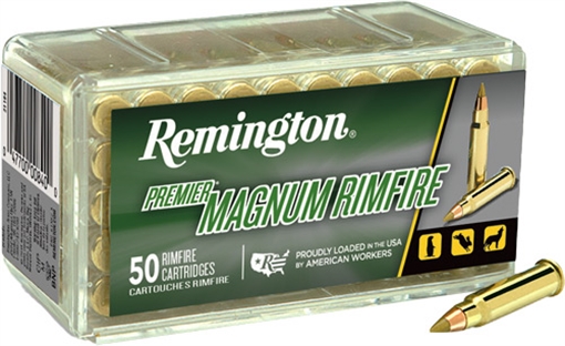 Remington Ammunition Premier Magnum Rimfire 22WMR 33gr AccuTip V 50 Per Box/40 Case 21184