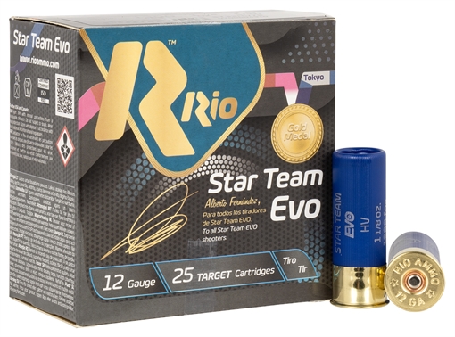 Rio Ammunition Star Team EVO High Velocity 12 Gauge 2.75" 1 1/8 oz 7.5 Shot 25 Per Box/ 10 Case ST32HV75