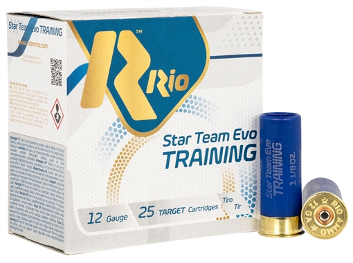 Rio Ammunition Star Team EVO Training 12Gauge 2.75" 1 1/8oz 7.5Shot 25 Per Box/10 Case STT3275