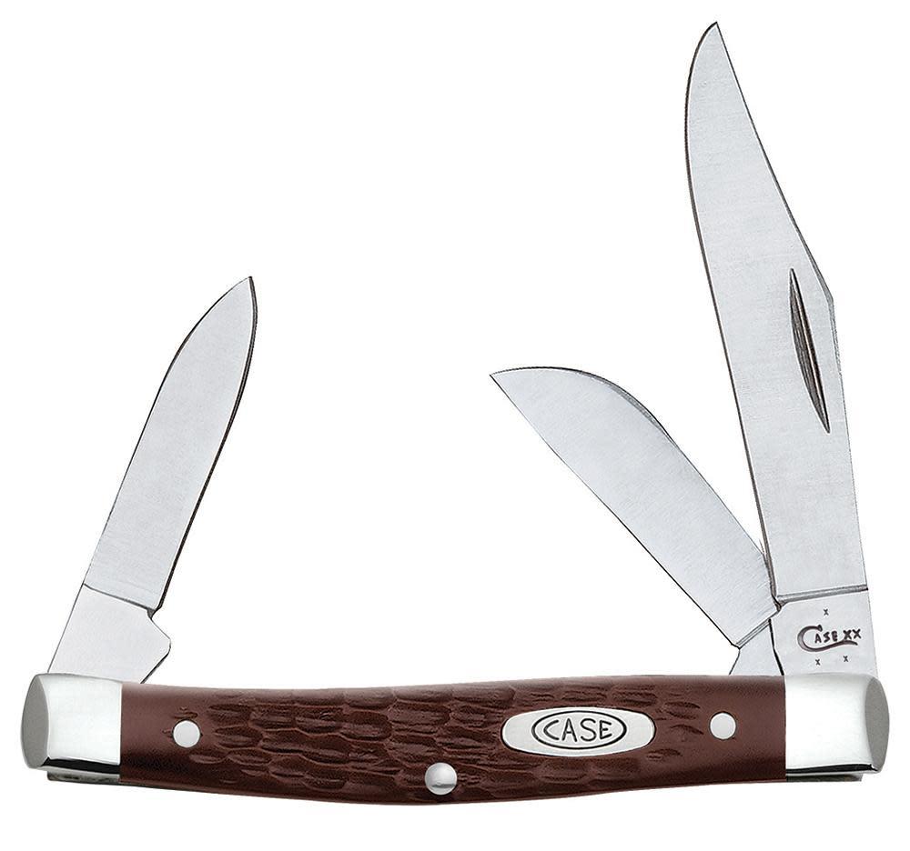 Case Brown Synthetic Medium Stockman Pocket Knife (00106)