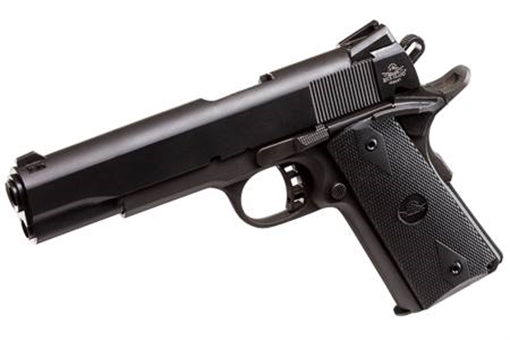 Rock Island Rock Standard FS 9mm Luger 10+1 5" Barrel, Overall Black Parkerized Finish Steel, Beavertail Frame, Serrated Slide & Black Rubber Grip 51632
