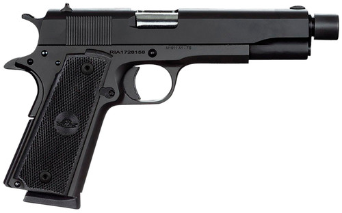 Rock Island GI 45 ACP, 5" Threaded Barrel, Black, Fixed Sights, 8rd