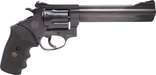 Rossi 2RM661 RM66 Medium Frame 38 Special +P/357 Mag 6 Shot, 6" Black Stainless Steel Barrel, Cylinder & Frame, Black Textured Rubber Grip, Hammer Block Safety, Exposed Hammer 2-RM661