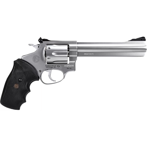 Rossi RM66, Double Action/Single Action, Steel Framed Revolver, 357 Magnum, 6" Barrel, Stainless Steel Finish, Silver, Rubber Grips, Adjustable Sights, 6 Rounds 2-RM669 2RM669