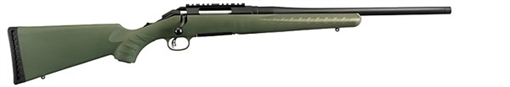 Ruger American Predator Full Size 308 Win 4+1 18" Matte Black Threaded Barrel, Matte Black Steel Receiver w/Picatinny Rail, Moss Green Fixed Synthetic Stock 6974