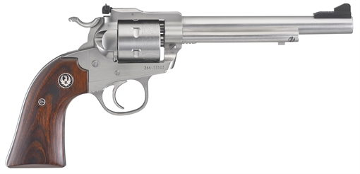 Ruger Blackhawk Sports South Exclusive 22 LR 6rd 6.50" Barrel, Stainless Steel Barrel/Cylinder/Frame, Exposed Hammer, Bisley Hardwood Grip, Ramp Front/Adjustable Rear Sights 0680