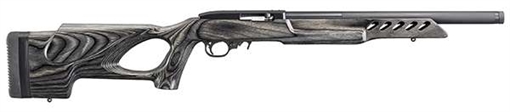 Ruger 10/22 Target 22 LR 10+1 16.13" Threaded Satin Blued Alloy Steel Barrel With Aluminum Alloy Sleeve, Black Laminate Thumbhole Stock, Cross-Bolt Manual Safety 21186