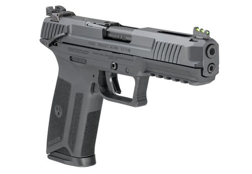 Ruger 5.7 5.7x28mm, 4.9" Barrel, Fiber Optic Front, Black, 10rd Mag