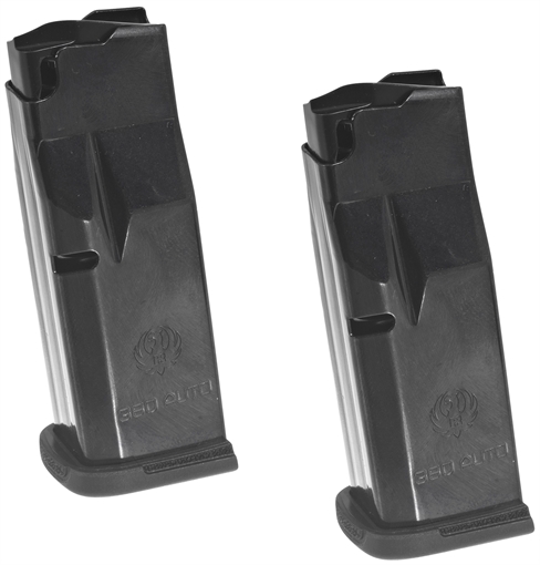 Ruger Magazine, 380 ACP, 10 Rounds, Fits Ruger LCP MAX, Steel, Blued Finish, Black, 2 Pack 90735