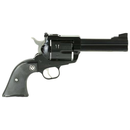 Ruger Blackhawk, Single Action Only, Revolver, 45 Long Colt, 4.6" Barrel, Alloy Steel, Blued Finish, Black Checkered Hard Rubber Grips, Ramp Front and Adjustable Rear Sights, 6 Rounds 00445
