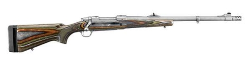 Ruger Guide Gun, Bolt-Action Rifle, 375 Ruger, 20" Barrel, Hawkeye Matte Finish, Stainless Steel, Green Mountain Laminate Stock, Adjustable Rear & Bead Front Sight, 3Rd, Includes Scope Rings 7366766 47125