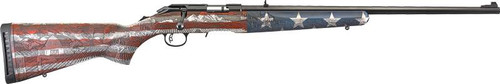 Ruger American Heartland 22 Magnum, 22" Barrel, Heartland Blue Flag, Black Rec, 9rd